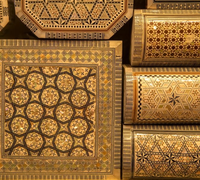 Traditional crafts on moroccan market